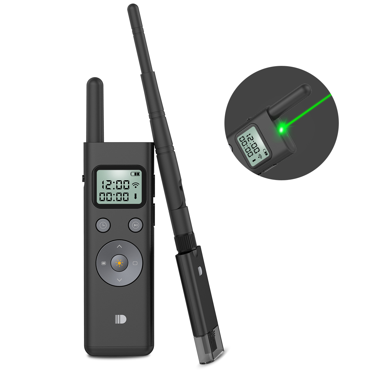 DSIT037---300M Wireless Presenter, Doosl Presentation Remote with Green Laser Up to 1000 Feet Working Range for Conference Lecture Training Speech
