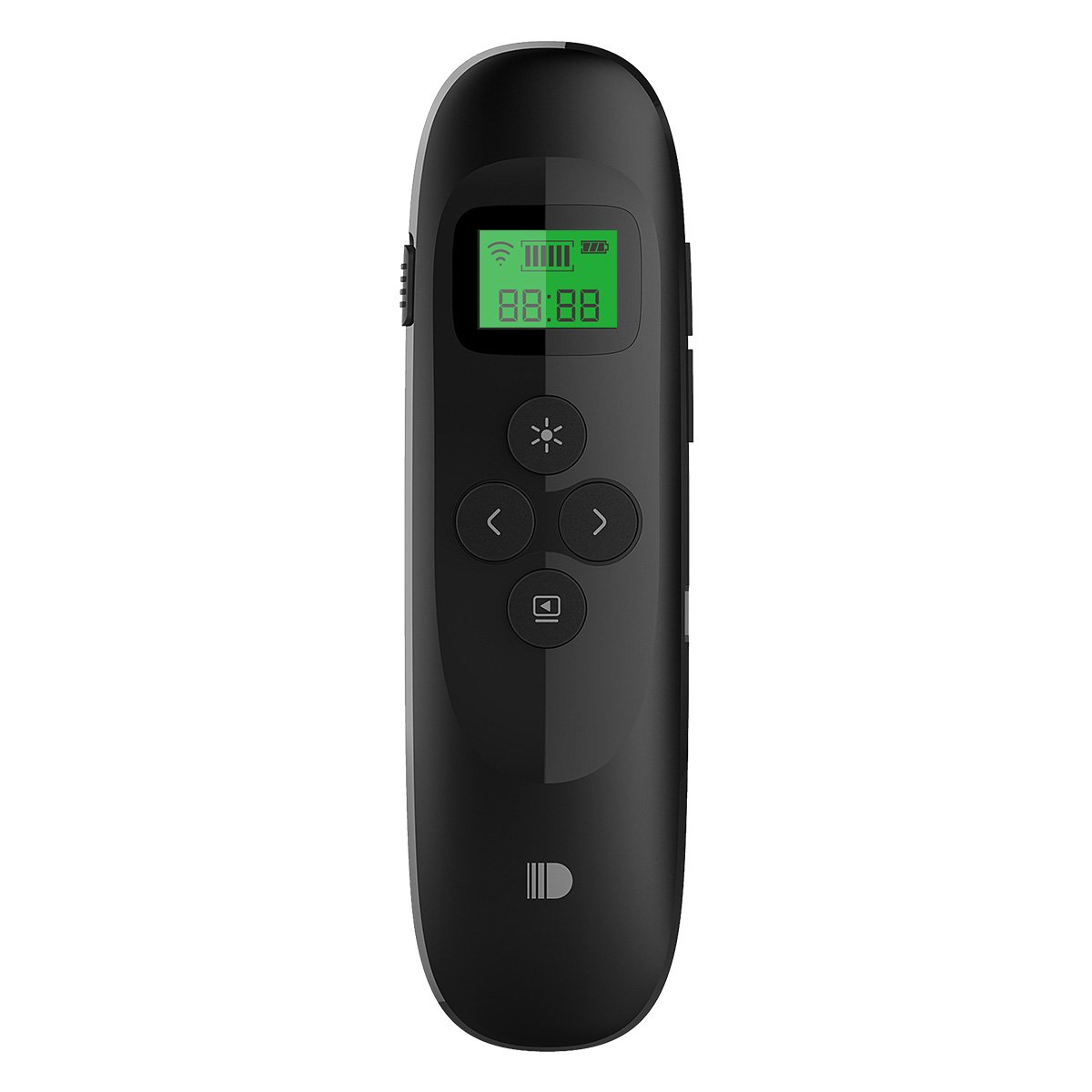 DSIT021---Presentation Remote, Doosl Rechargeable Wireless Presenter with LCD Display, 2.4GHz Wireless USB Powerpoint PPT Clicker Remote Control (Black)