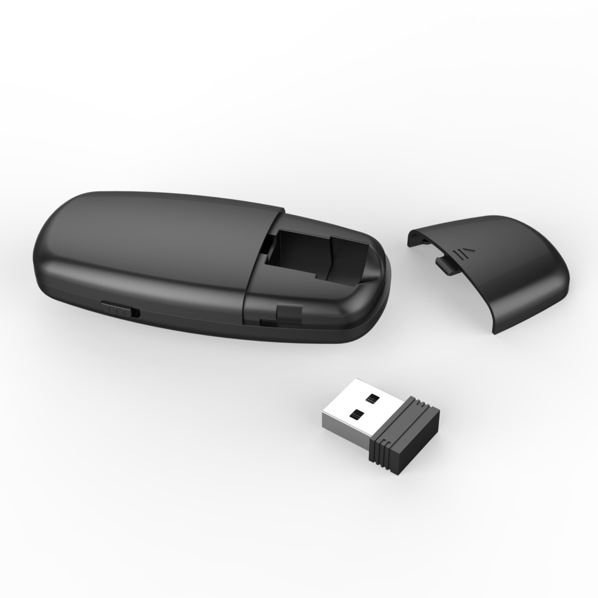 DSIT011---Doosl Red Oval Shap Laser 2.4G Rechargeable Wireless Presenter with Laser Pointer for PPT etc.