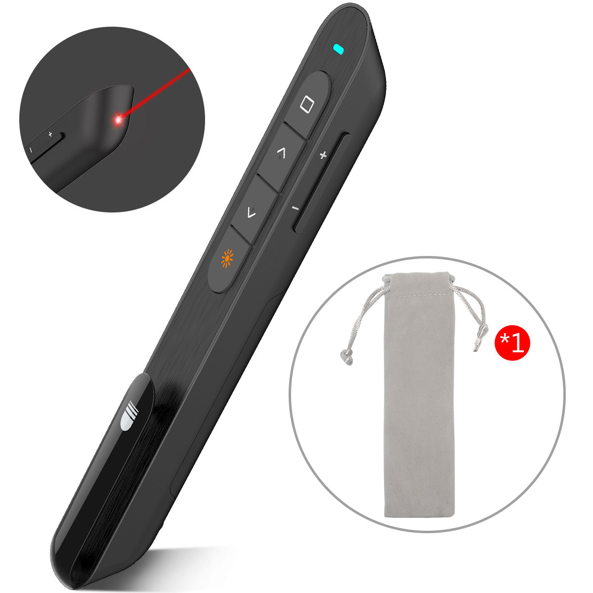 DSIT0011---Pen Shape Doosl Red Laser Non-chargeable Wireless Presenter Laser Pointer Pen with Dry Battery